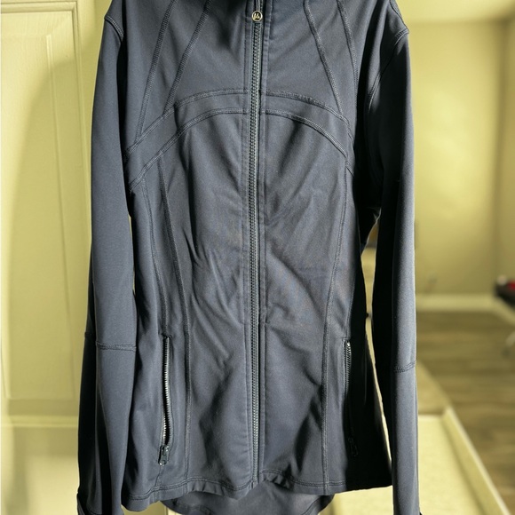 Queenieke Navy Full Zip Jacket with mesh and Thumbholes size small EUC - Picture 10 of 12